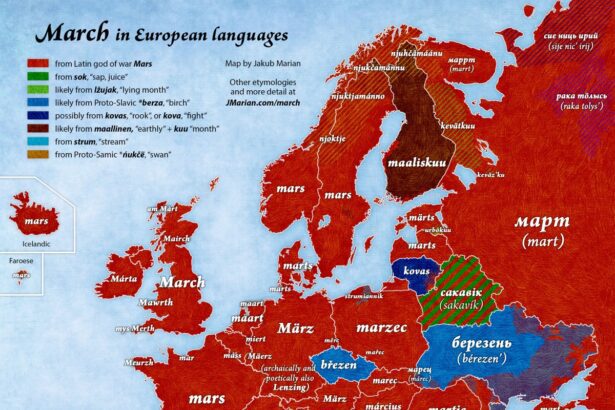 'Marzo' en idiomas europeos