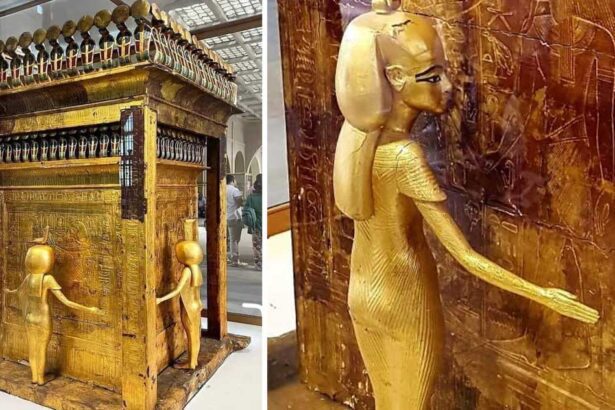 El altar canopo de la tumba de Tutankamón, donde se guardaban los órganos del faraón.
