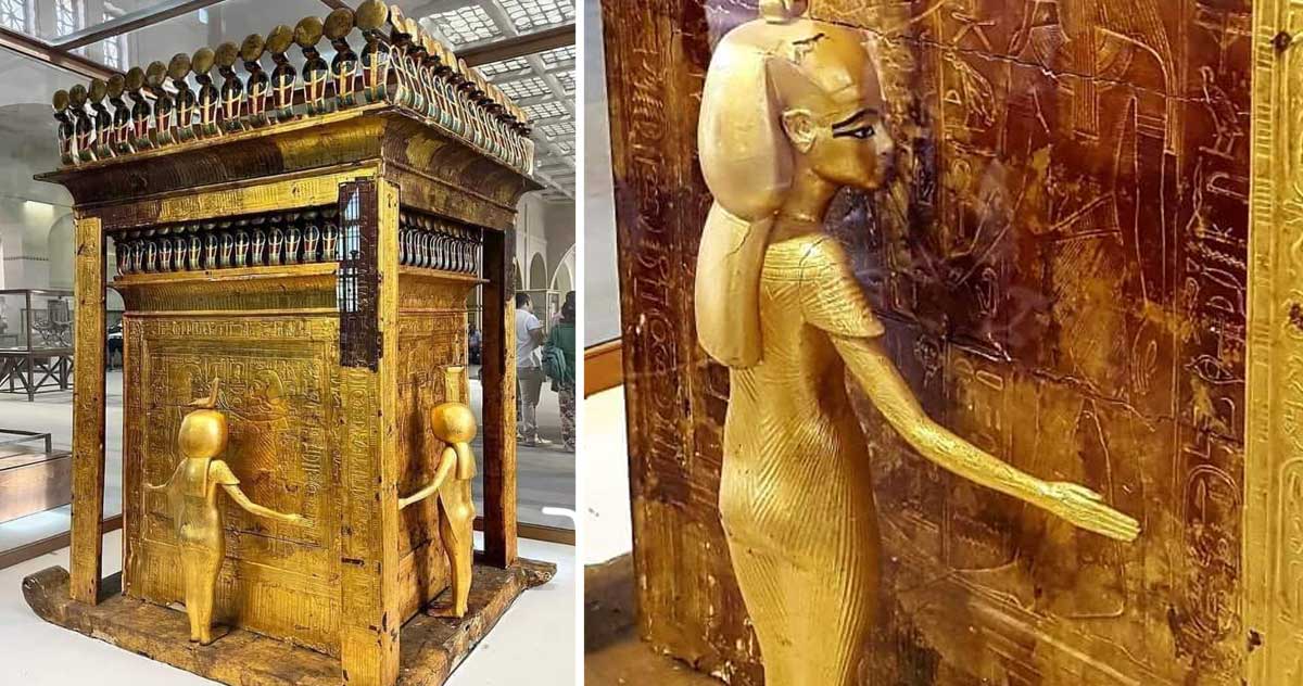 El altar canopo de la tumba de Tutankamón, donde se guardaban los órganos del faraón.