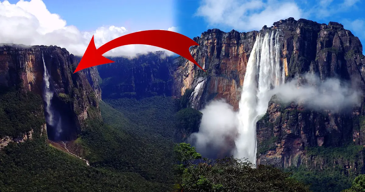 La cascada más alta del mundo, con una altura de 979 metros: Salto Ángel