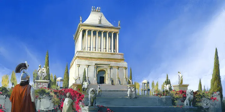 El Mausoleo de Halicarnaso, una de las siete maravillas del mundo antiguo