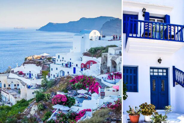 Por qué las casas construidas en las islas griegas son de color azul y blanco